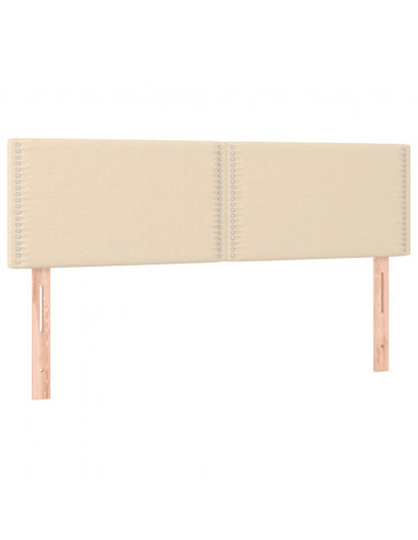 Giroletto a Molle con Materasso Crema 140x19 cm in Tessuto