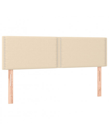 Giroletto a Molle con Materasso Crema 140x19 cm in Tessuto