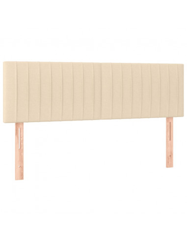 Giroletto a Molle con Materasso Crema 140x200 cm in Tessuto