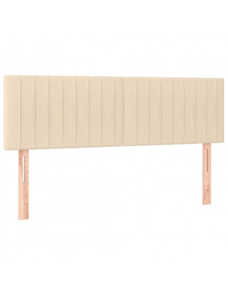 Giroletto a Molle con Materasso Crema 140x200 cm in Tessuto