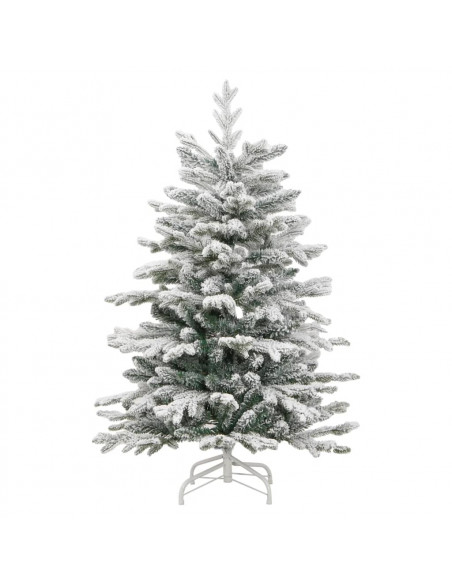 Albero Natale Artificiale Incernierato con Neve Fioccata 120 cm