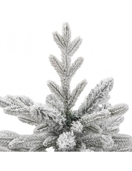 Albero Natale Artificiale Incernierato con Neve Fioccata 120 cm