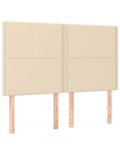 Giroletto a Molle con Materasso Crema 140x200 cm in Tessuto