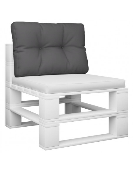 Cuscino per Pallet Antracite 50x40x12 cm in Tessuto
