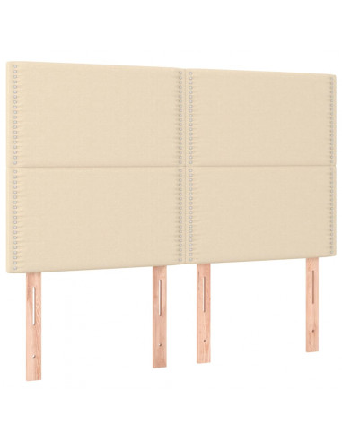 Giroletto a Molle con Materasso Crema 140x200 cm in Tessuto