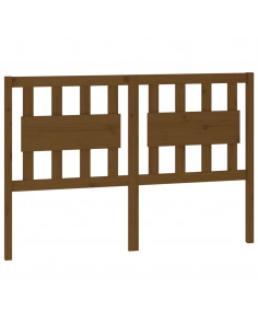 Testiera per Letto Miele 145,5x4x100 cm Legno Massello di Pino 2