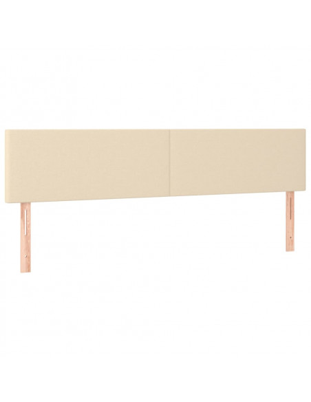 Giroletto a Molle con Materasso Crema 160x200 cm in Tessuto