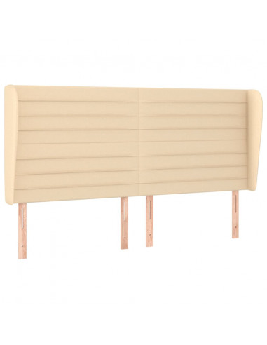 Giroletto a Molle con Materasso Crema 160x200 cm in Tessuto