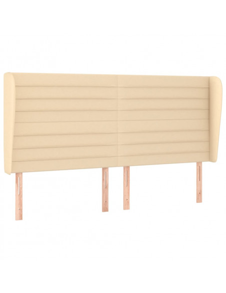 Giroletto a Molle con Materasso Crema 180x200 cm in Tessuto