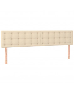 Giroletto a Molle con Materasso Crema 180x200 cm in Tessuto 2