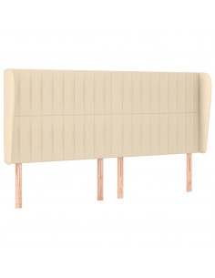 Giroletto a Molle con Materasso Crema 180x200 cm in Tessuto