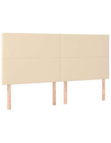 Giroletto a Molle con Materasso Crema 180x200 cm in Tessuto