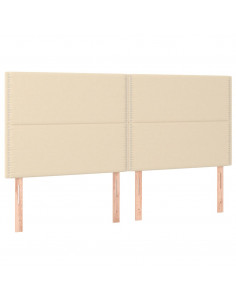 Giroletto a Molle con Materasso Crema 180x200 cm in Tessuto