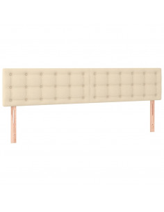 Giroletto a Molle con Materasso Crema 200x200 cm in Tessuto 2