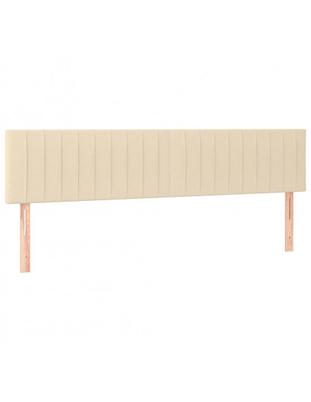 Giroletto a Molle con Materasso Crema 200x200 cm in Tessuto