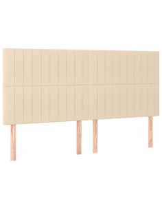 Giroletto a Molle con Materasso Crema 200x200 cm in Tessuto 2