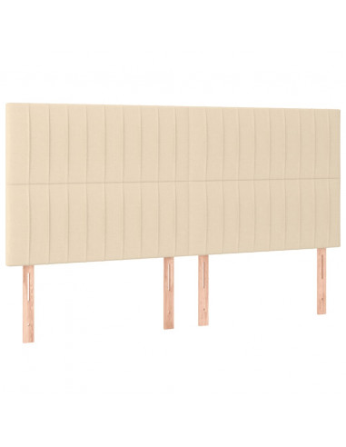 Giroletto a Molle con Materasso Crema 200x200 cm in Tessuto