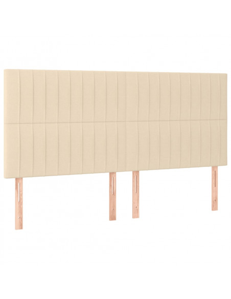Giroletto a Molle con Materasso Crema 200x200 cm in Tessuto