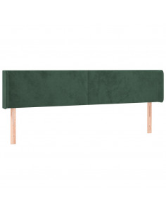 Testiera ad Orecchio Verde Scuro 183x16x78/88 cm in Velluto 2