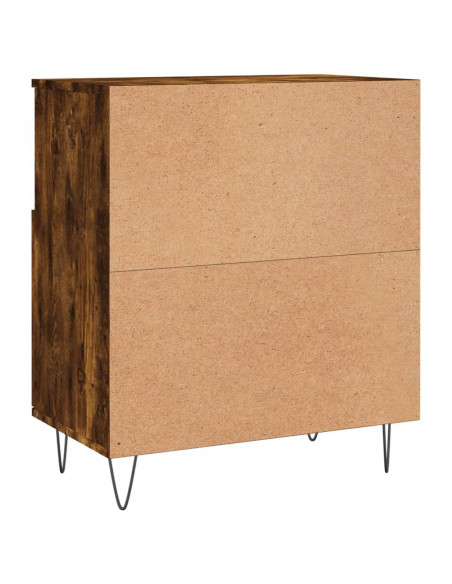 Credenze 2 pz Rovere Fumo in Legno Multistrato