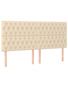 Giroletto a Molle con Materasso Crema 200x200 cm in Tessuto 2