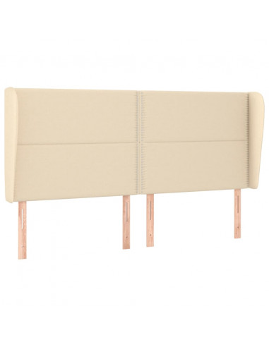 Giroletto a Molle con Materasso Crema 200x200 cm in Tessuto