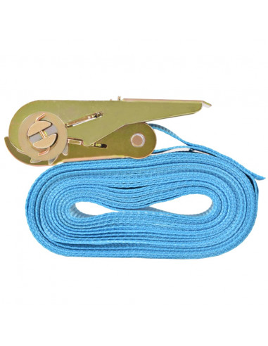 Cinghie d’Ancoraggio 4 pz a Cricchetto 0,8 T 6mx25mm Blu