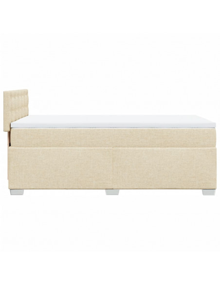 Giroletto a Molle con Materasso Crema 80x200 cm inTessuto