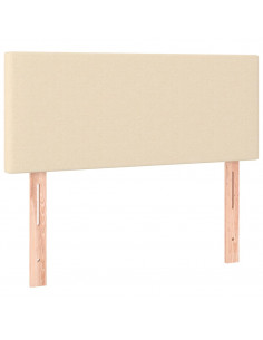 Giroletto a Molle con Materasso Crema 90x190 cm in Tessuto