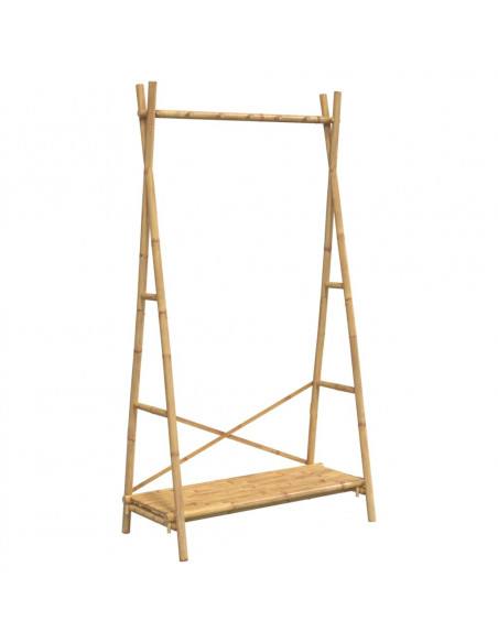 Appendiabiti con Ripiano 102x50x190 cm in Bambù