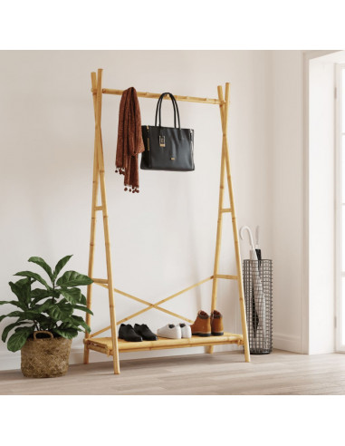 Appendiabiti con Ripiano 102x50x190 cm in Bambù