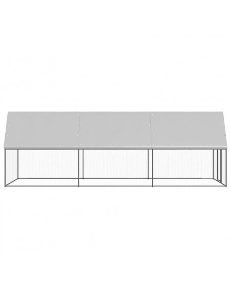 Gabbia per Polli da Esterno 2x6x2 m in Acciaio Zincato