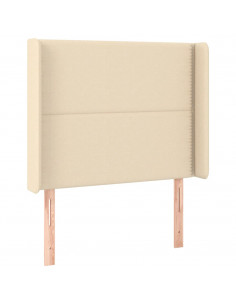 Giroletto a Molle con Materasso Crema 90x190 cm in Tessuto