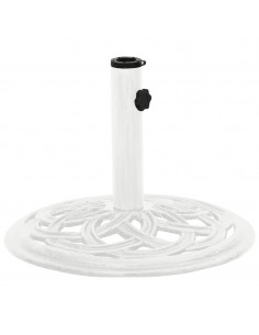 Base per Ombrellone Bianca 44x44x31 cm in Ghisa 2