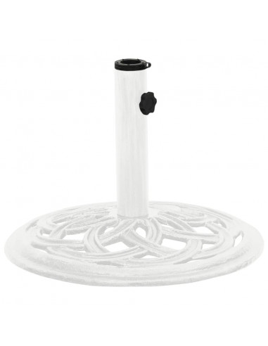 Base per Ombrellone Bianca 44x44x31 cm in Ghisa