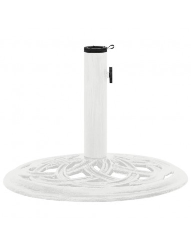 Base per Ombrellone Bianca 44x44x31 cm in Ghisa