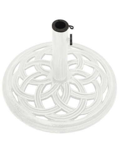 Base per Ombrellone Bianca 44x44x31 cm in Ghisa