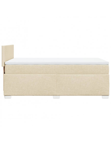 Giroletto a Molle con Materasso Crema 90x200 cm inTessuto