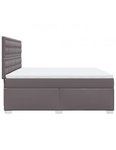 Giroletto a Molle con Materasso Grgio 180x200 cm in Similpelle