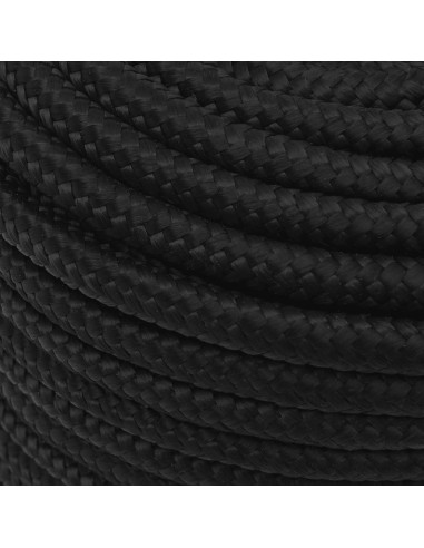 Corda Nautica Completamente Nera 12 mm 100 m in Polipropilene