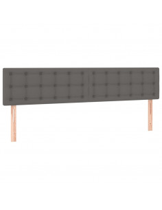 Giroletto a Molle con Materasso Grgio 180x200 cm in Similpelle 2