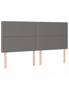 Giroletto a Molle con Materasso Grgio 180x200 cm in Similpelle 2