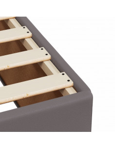 Giroletto a Molle con Materasso Grgio 200x200 cm in Similpelle 2