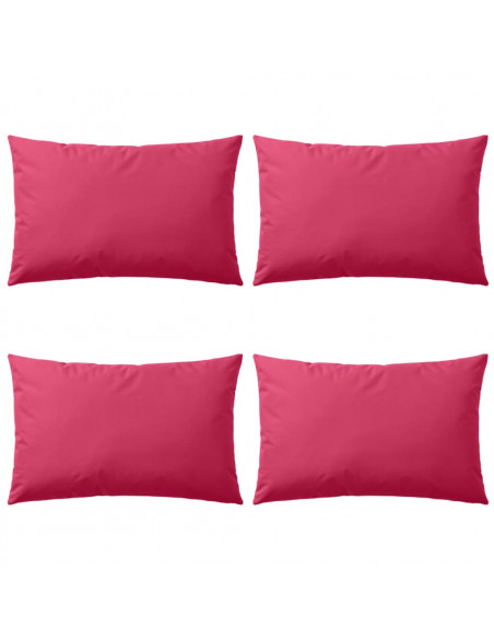 Cuscini da Esterno 4 pz 60x40 cm Rosa