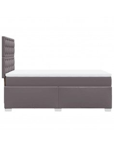 Giroletto a Molle con Materasso Grgio 80x200 cm in Similpelle