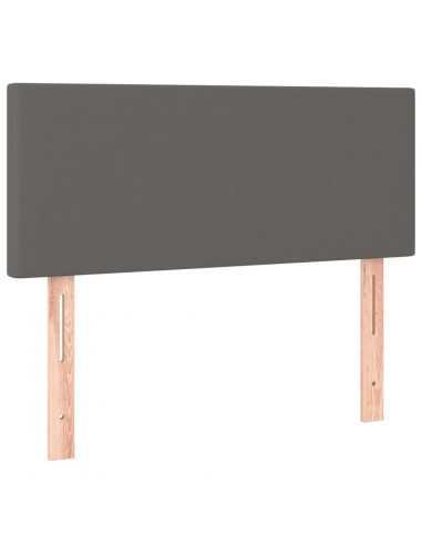 Giroletto a Molle con Materasso Grgio 90x200 cm in Similpelle