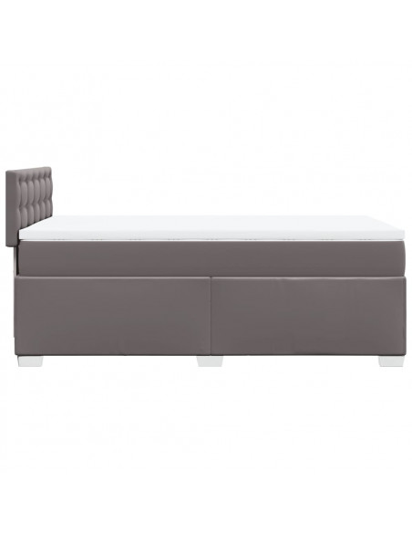 Giroletto a Molle con Materasso Grigio 100x200 cm in Similpelle