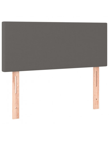 Giroletto a Molle con Materasso Grigio 100x200 cm in Similpelle