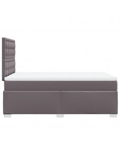 Giroletto a Molle con Materasso Grigio 120x190 cm in Similpelle