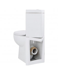 Vaso WC in Ceramica da Bagno ad Angolo Bianco